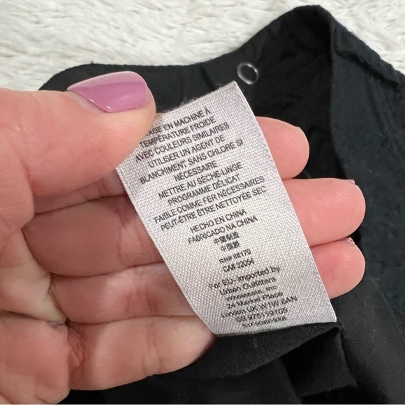 Free People Black Eyelet Lace Button Up Black shorts size 6 - Picture 8 of 13